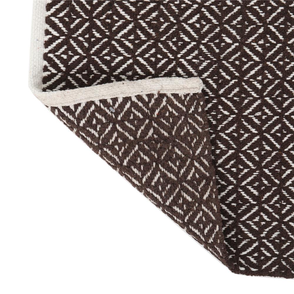 HomeBase HLS Thảm trải sàn bằng cotton có lớp chống trượt SS-VIGGA W45XH70xD1cm màu nâu đậm