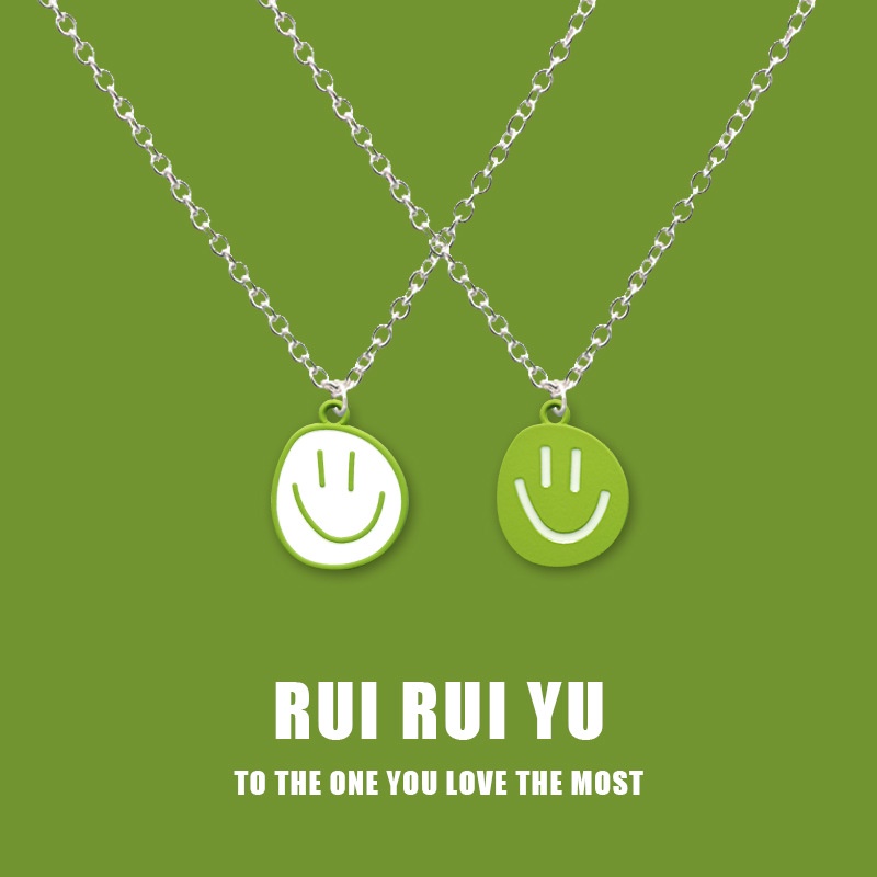 Dây chuyền mặt hình mặt cười nhiều màu sắc dễ thương cho cặp đôi