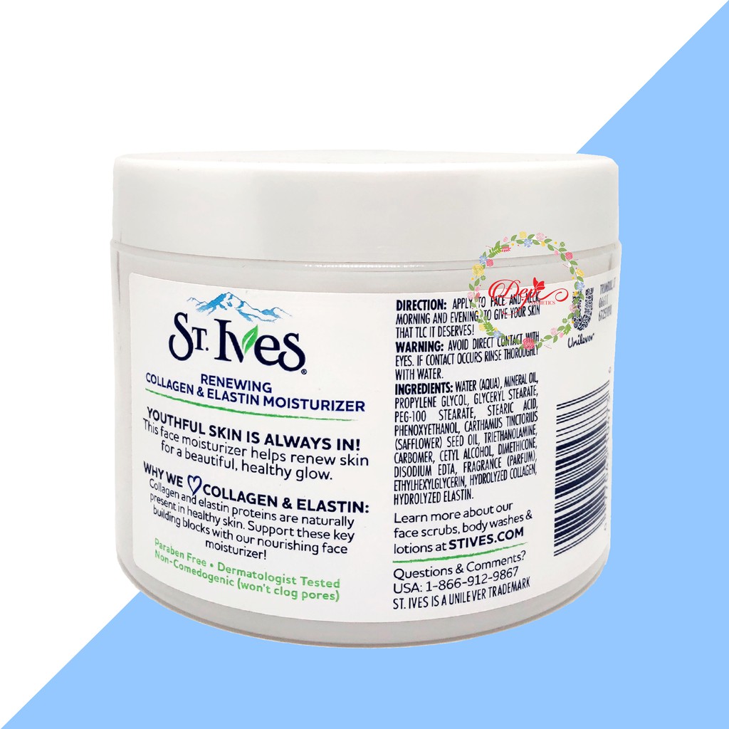 [Hàng Auth_Chính Hãng] Kem Dưỡng Ẩm ST.IVES Renewing Collagen& Elastin- 283g.