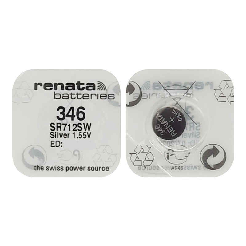 Pin đồng hồ Thụy Sỹ RENATA 346 / SR712SW silver bạc Made in Swiss (Loại tốt - Giá 1 viên)