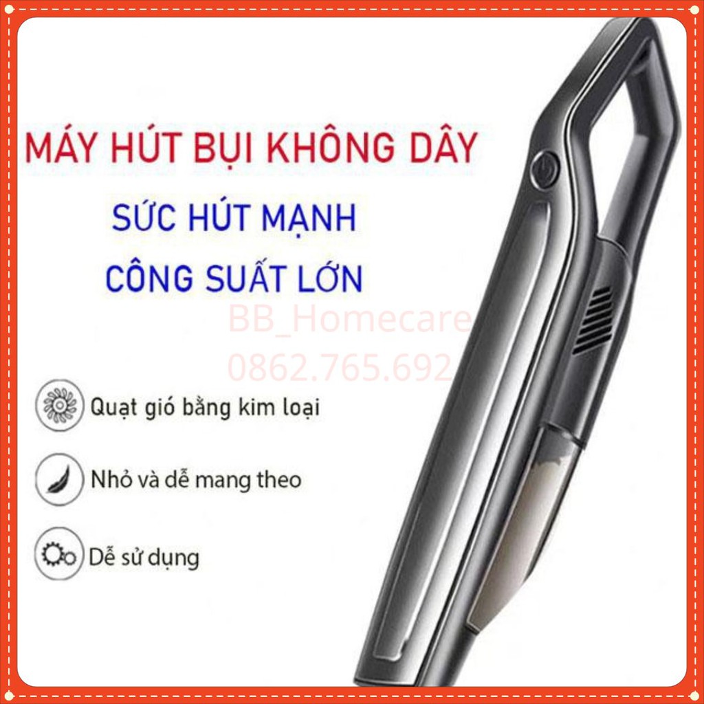 [HÚT CỰC MẠNH] Máy hút bụi cầm tay mini không dây cao cấp, hút bụi oto công suất cao