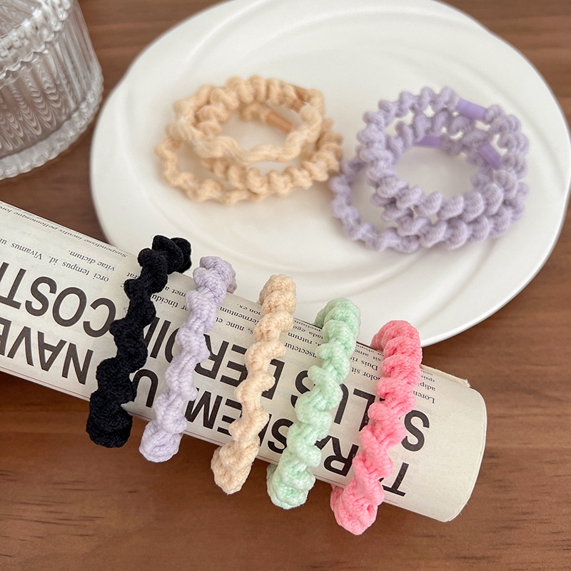 Set 3 Dây Buộc Tóc Cao Su Co Giãn Siêu Bền