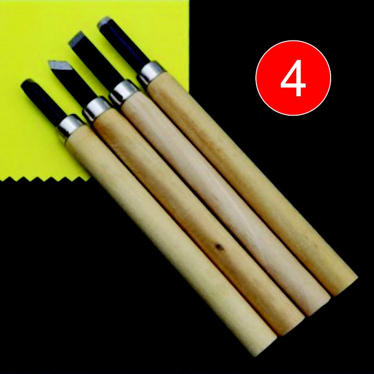Bộ 4 dao khắc gỗ, tiện gỗ
