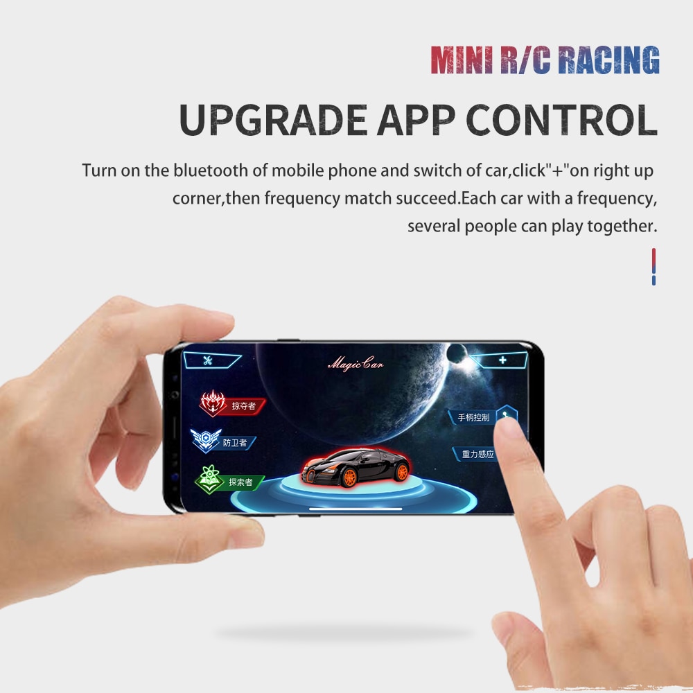 2.4g 1 / 58 Mini RC Điều Khiển Từ Xa Đua Xe Ô Tô Có Ánh Sáng APP Điều Khiển Nhiều Người Chơi Xe Drift-Buggy Bluetooth radio Đồ Chơi Kid