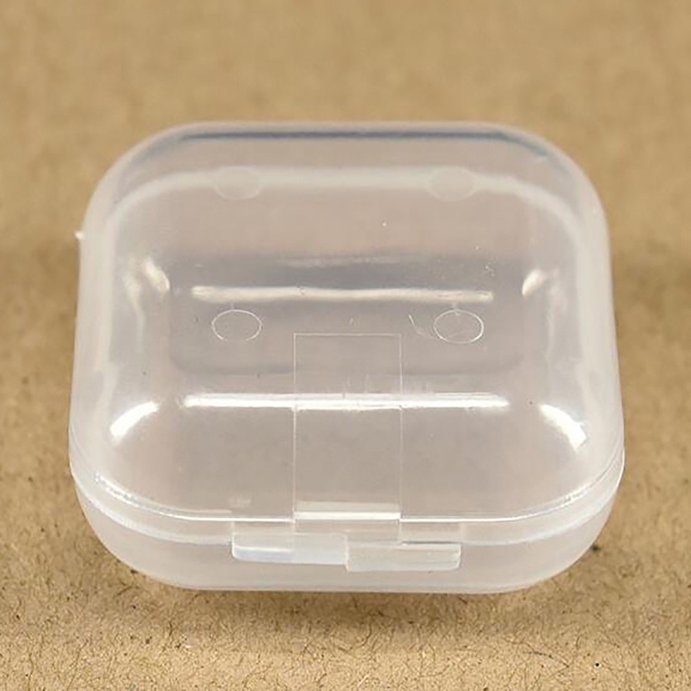 Bling 50Pcs Mini Plastic Small Box Hook Jewelry Earplugs Container Storage New Hot