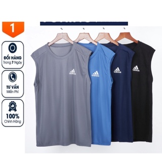 Áo ba lỗ nam, áo sát nách nam ADIDAS chất vải thể thao siêu mát, mềm mịn, co giãn, thấm hút mồ hôi tốt