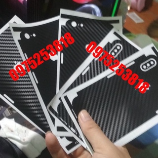 Miếng dán ip vân cacbon bảo vệ lưng máy khỏi trầy xước
