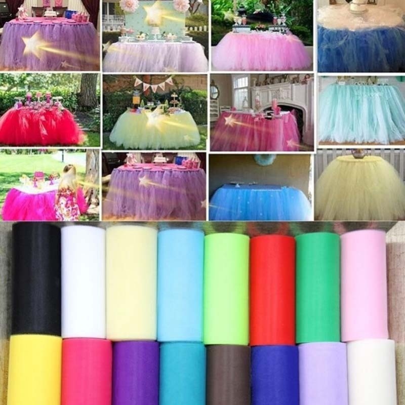 Cuộn Vải Tuyn 6&quot;x 25YD Dùng Trang Trí Tiệc, Đám Cưới