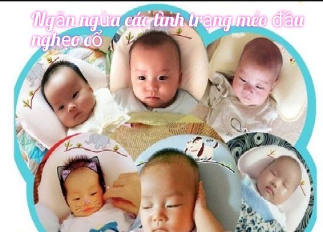 Gối cao su non baby chống méo bẹp đầu cho bé yêu