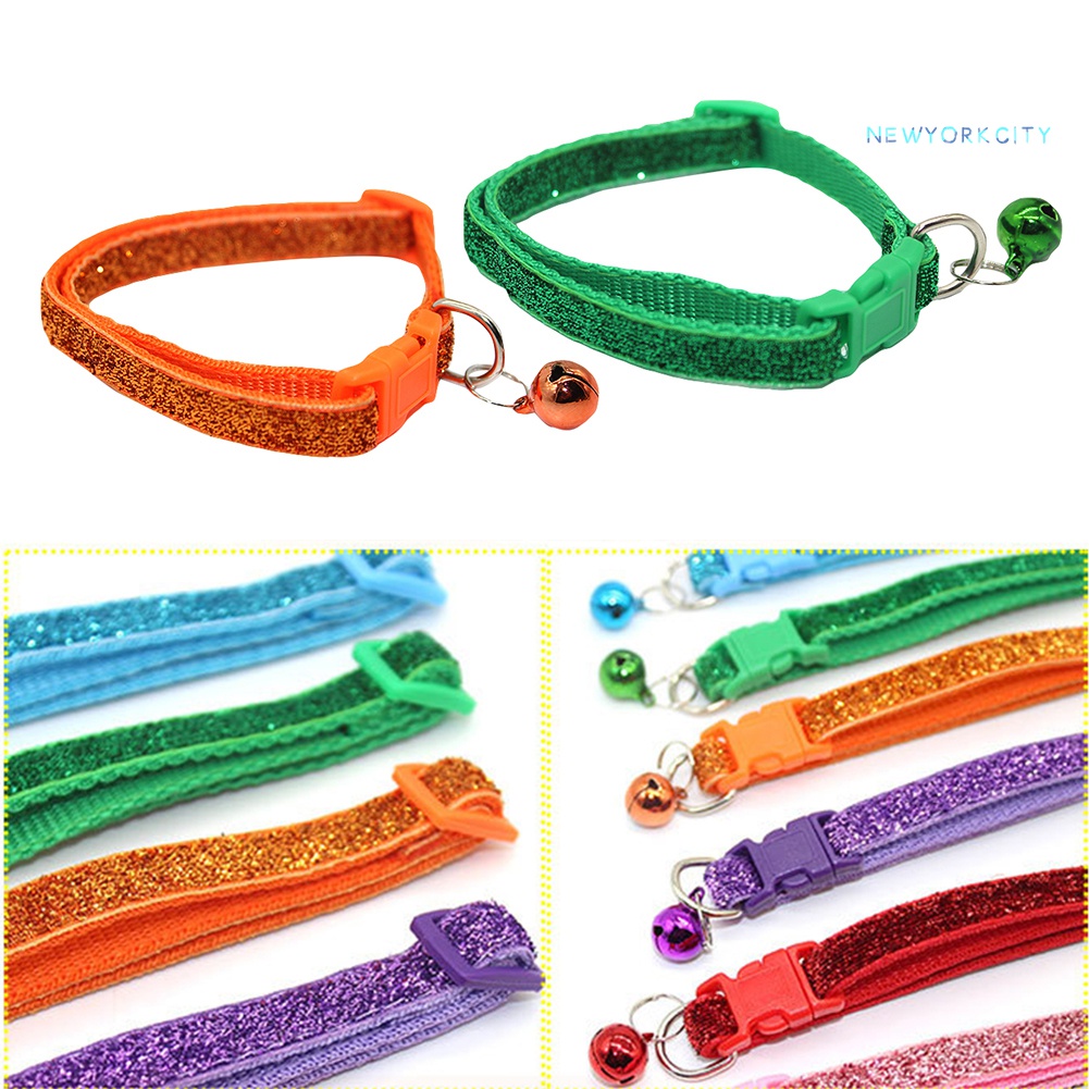 Vòng Cổ Sequin Lấp Lánh Gắn Chuông Cho Thú Cưng