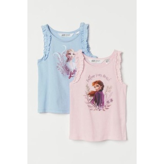 (Hm auth) Set 2 áo bé gái Elsa sz 2/4y