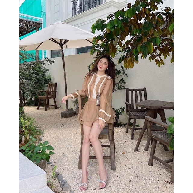 Sét đũi dài tay viền ren