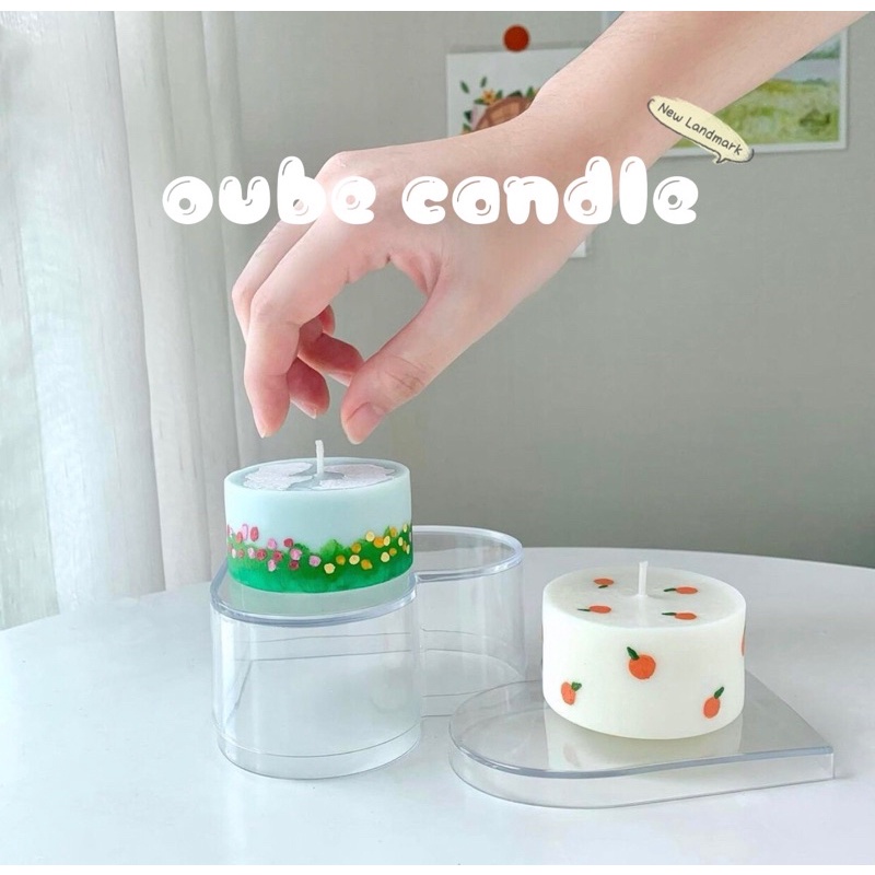 Nến Thơm Handmade Hình Bánh Sinh Nhật Vẽ Tay Tự Chọn Mẫu Quà Tặng Siêu Cute Kích Thước 6.5x4cm | Oube Candle NT15