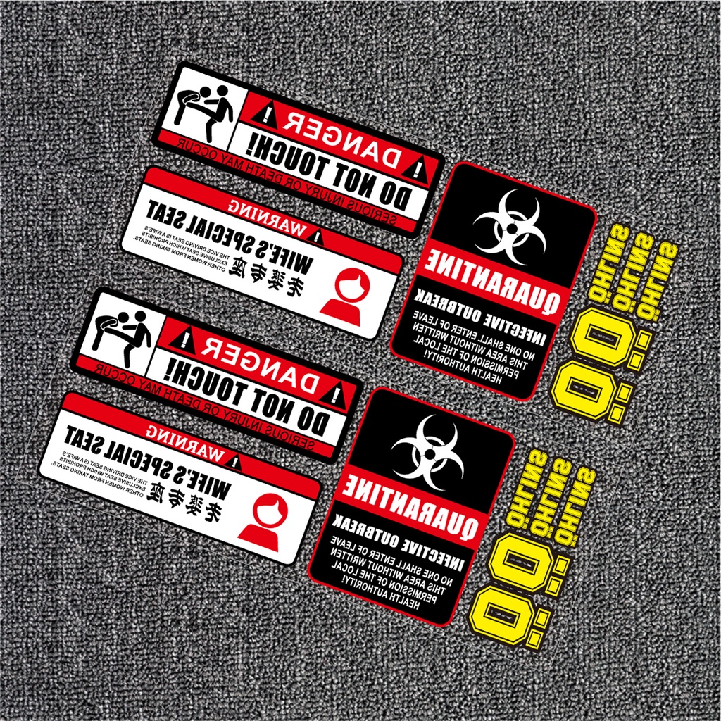 Set 2 Tấm sticker Dán Trang Trí Xe Mô Tô 8x22cm