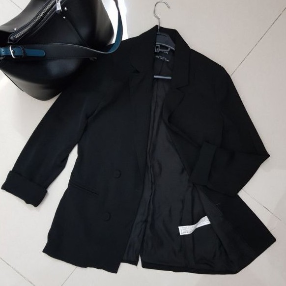 ÁO VEST NỮ KHOÁC BLAZER DÀI 2 LỚP TRẮNG ĐEN, CÓ VIDEO | BigBuy360 - bigbuy360.vn