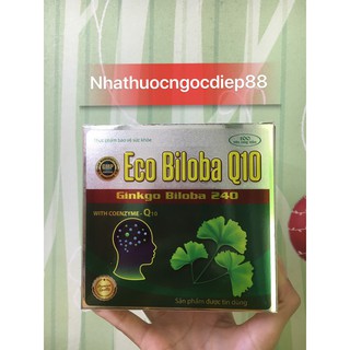 Eco Biloba Q10 hộp 100 viên- Ginkgo Biloba 240- Hoạt huyết dưỡng não,cải thiện trí nhớ