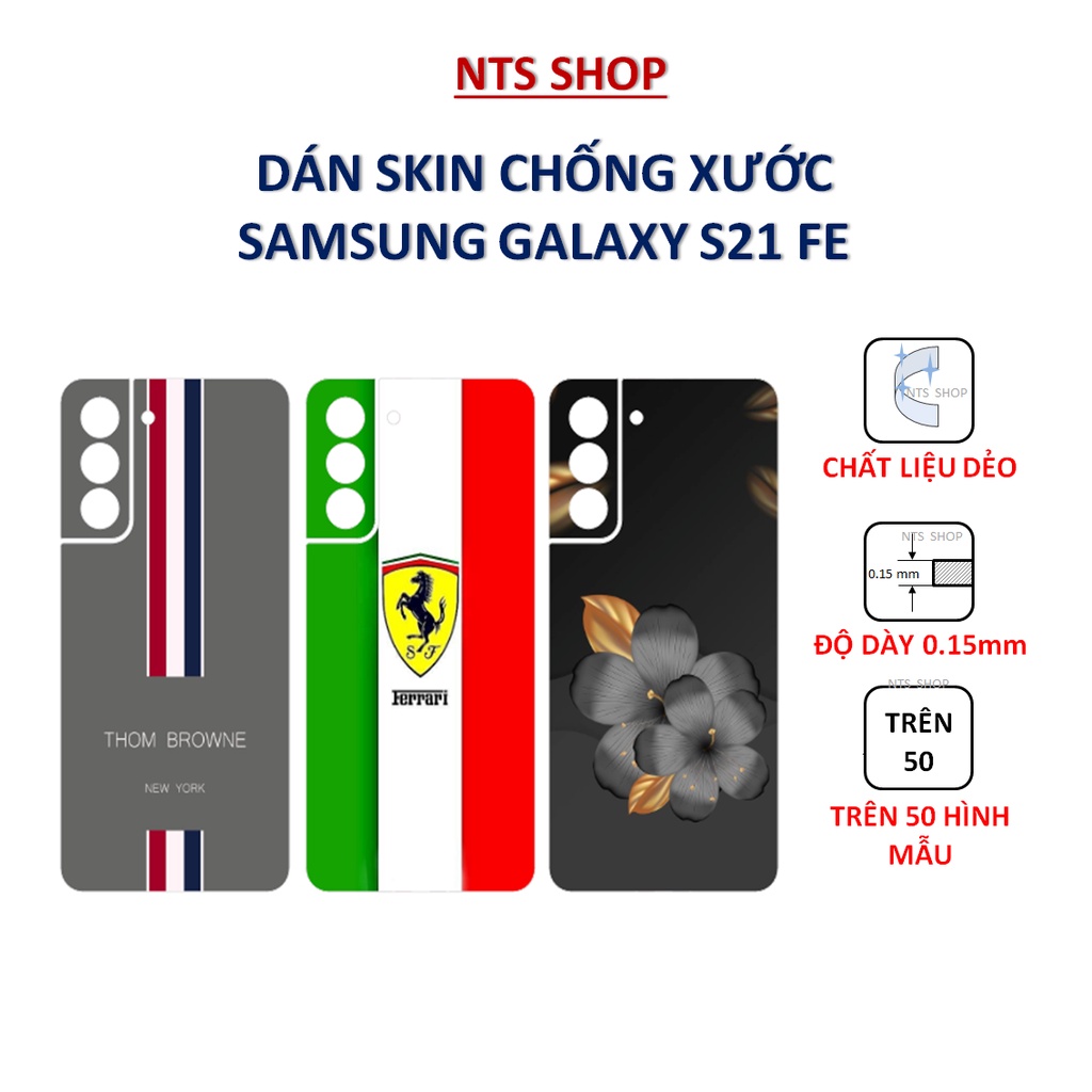 Dán Skin 3M (trên 50 mẫu) mặt lưng Samsung Galaxy S21 FE