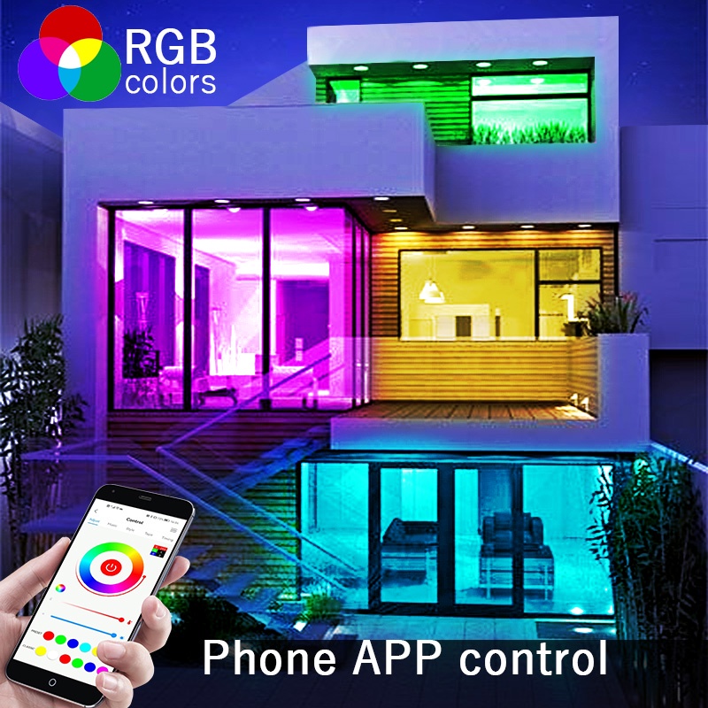 Dây Đèn Led 5050 RGB USB Bluetooth Đi Ốt Dùng Trang Trí Phòng Ngủ