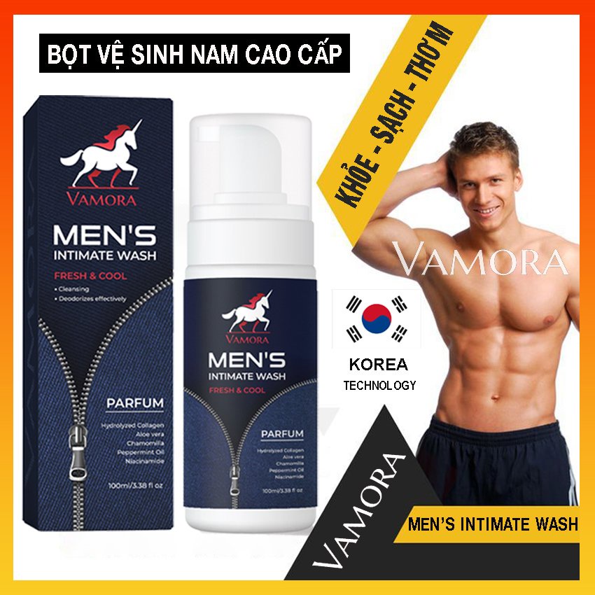 Dung Dịch Vệ Sinh Nam VAMORA MEN'S INTIMATE WASH Hương Nước Hoa, Bọt Vệ Sinh Nam, Claura Beauty