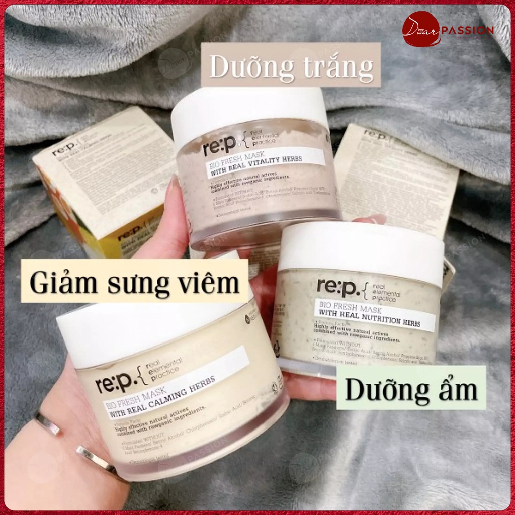 Mặt Nạ Đất Sét RE:P Hoa Cúc Giảm Mụn, Kiềm Dầu, Se Khít Lỗ Chân Lông - RE:P Bio Fresh Mask With Rep Real Herbs 130g