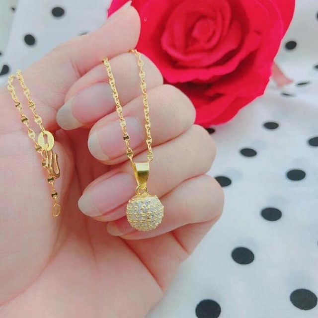 Dây chuyến bạc ta hình cầu xi vàng tĩnh điện