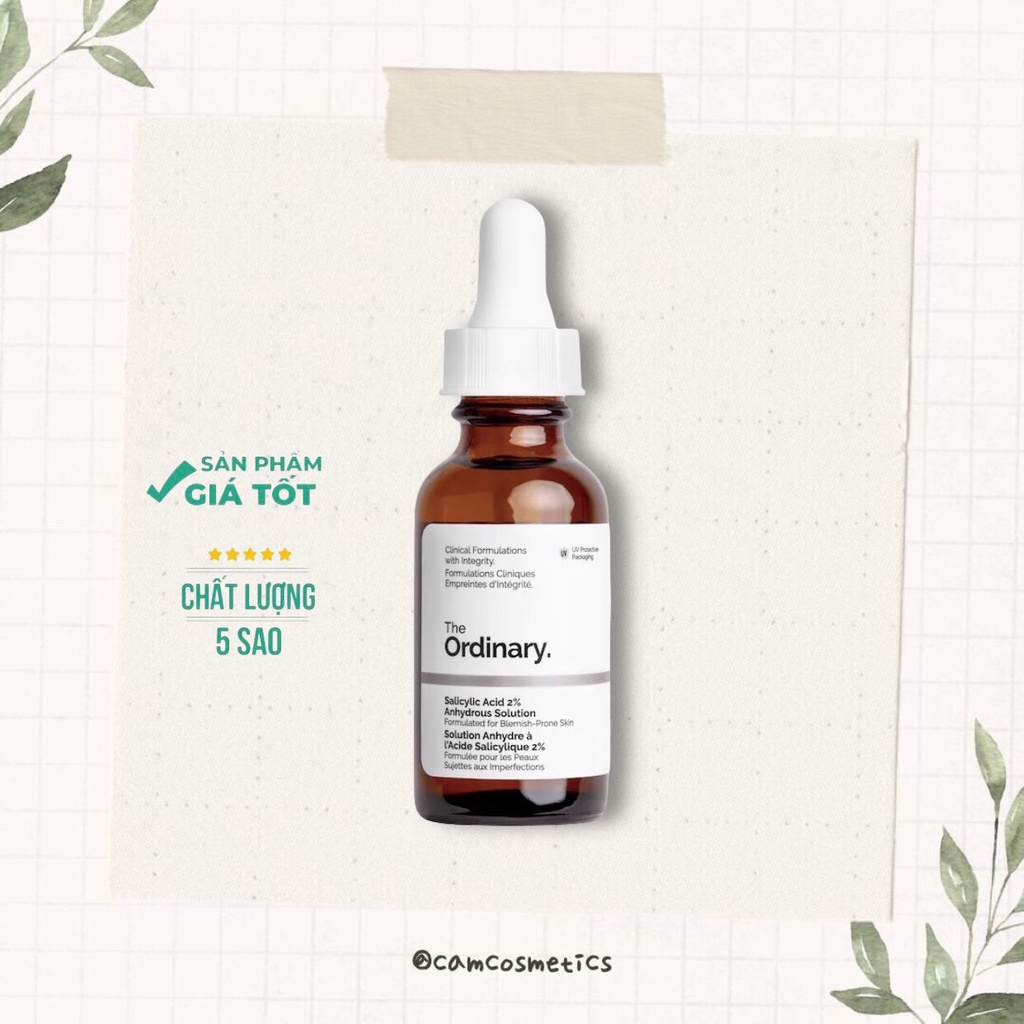 [BILL USA] Tinh chất hỗ trợ giảm mụn ẩn- Serum The Ordinary Salicylic Acid 2% Solution 30ML