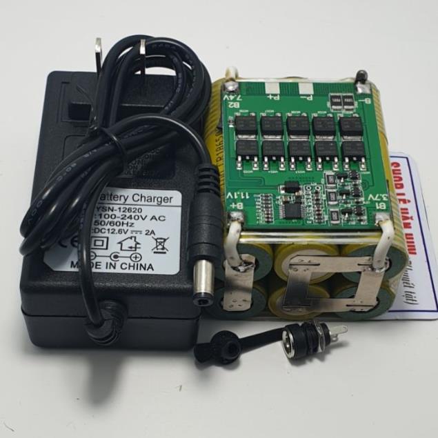 Bộ pin 3s - 4A & mạch & sạc - pin xả cao 30a (Sp mới 100%)