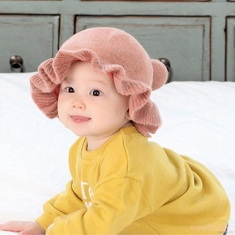 Nón xô màu trơn hoạ tiết hoạt hình phong cách Hàn Quốc cho bé