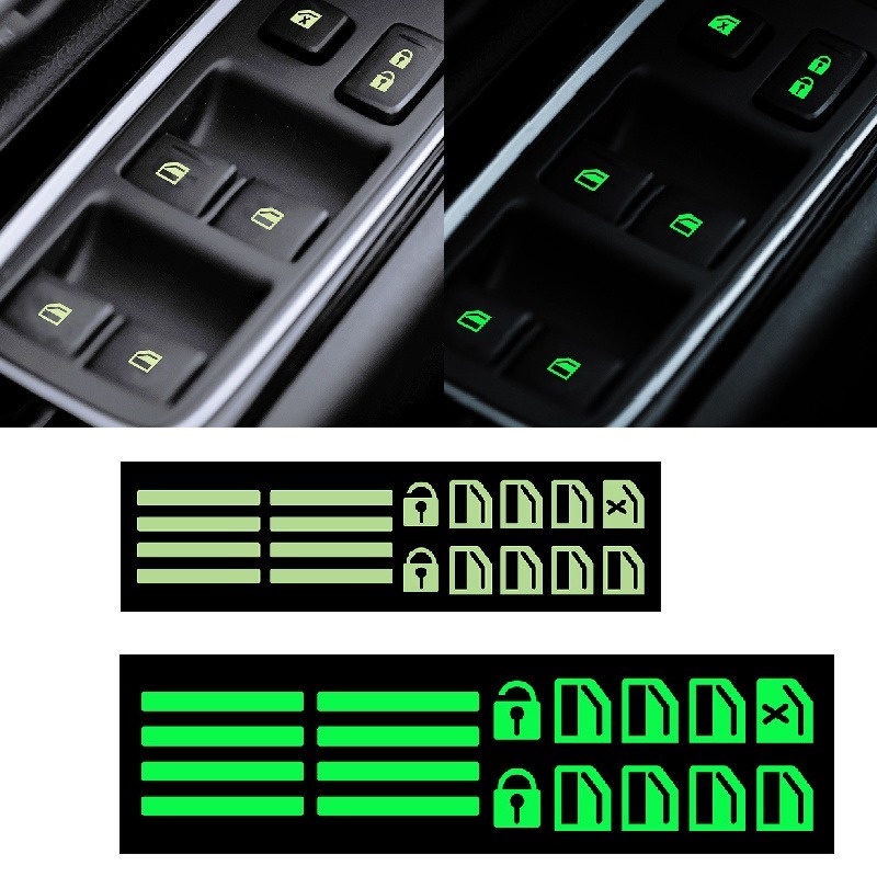 Sticker Dạ Quang Dán Công Tắc Cửa Xe Hơi Phát Sáng Độc Đáo