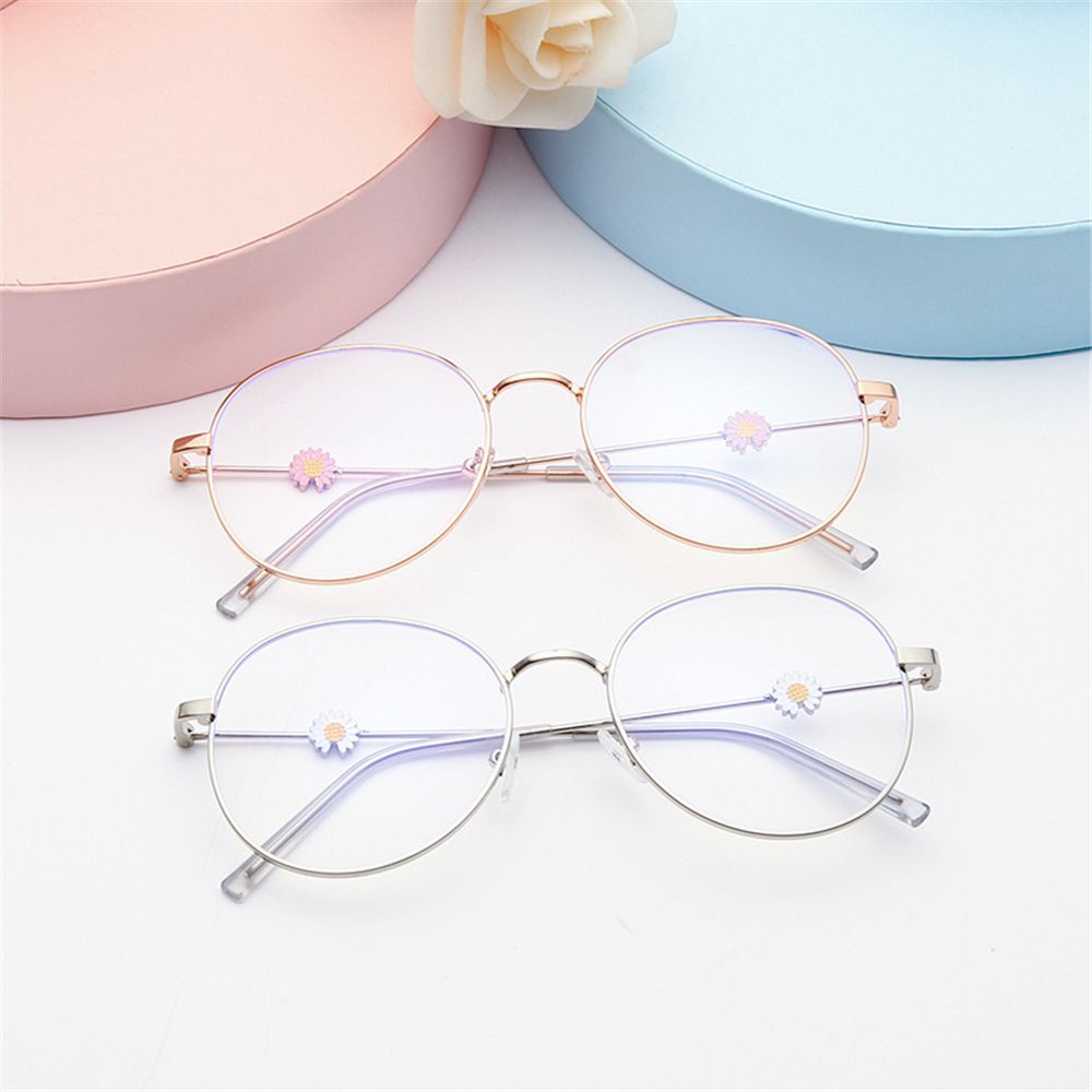 Mắt Kính Gọng Kim Loại Tròn Chống Tia UV Độ Phân Giải Cao 1.0~-4.0 Màu Sắc Cổ Điển
