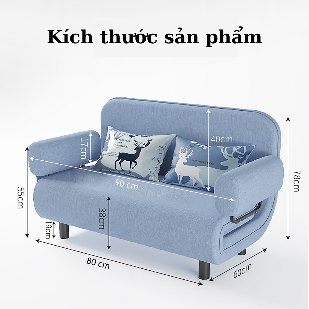 Ghế Sofa Giường Gấp Gọn Đa Năng Thông Minh, Ghế Sofa Bed Tay To Êm Ái Ngả Thành Giường Cao Cấp Di Chuyển | BigBuy360 - bigbuy360.vn