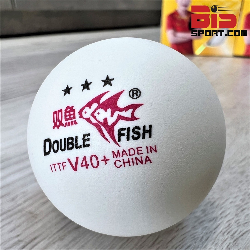 Quả Bóng Bàn 3 Sao Thi Đấu Thế Giới - Double Fish Sừng Trâu , Song Ngư Chính Hãng - 1 Hộp 6 Quả