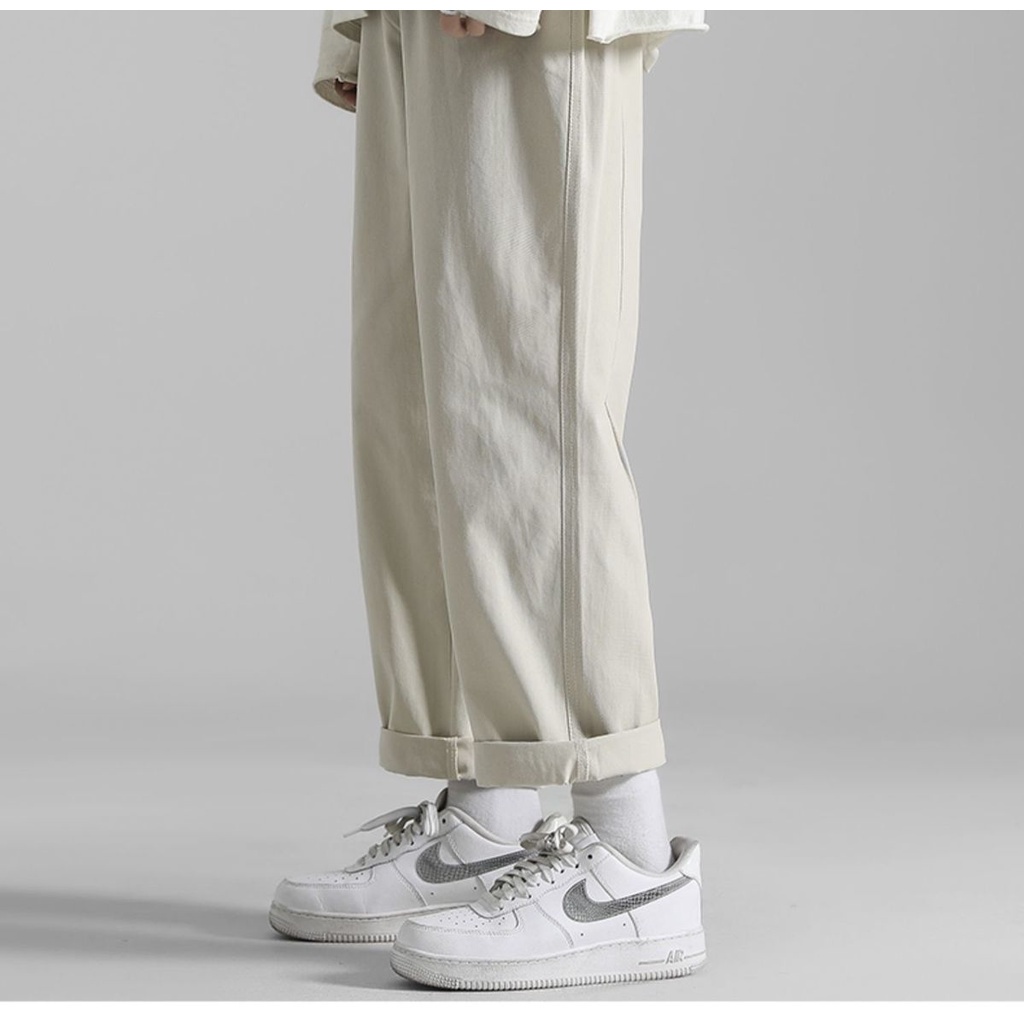 Quần dài ống rộng dáng suông thoải mái thời trang Hàn Quốc cho nam