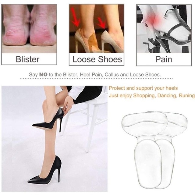 Miếng Đệm Silicone Lót Giày Cao Gót Chống Trượt Giảm Đau Có Thể Tái Sử Dụng