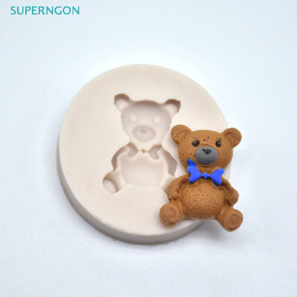 1 Khuôn Silicone TạO HìNh Chú GấU Dễ Thương Trang Trí BáNh