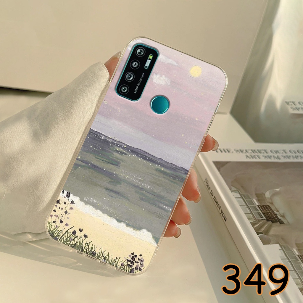 Ốp Lưng Vsmart Live 4 - Vsmart Live in hình Cánh đồng hoa - Chất liệu Silicon siêu bền