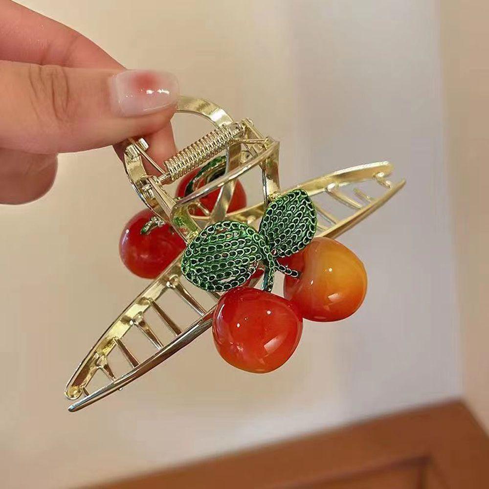 NICKOLAS Kẹp Tóc Hình Trái Cherry Thời Trang Cho Nữ