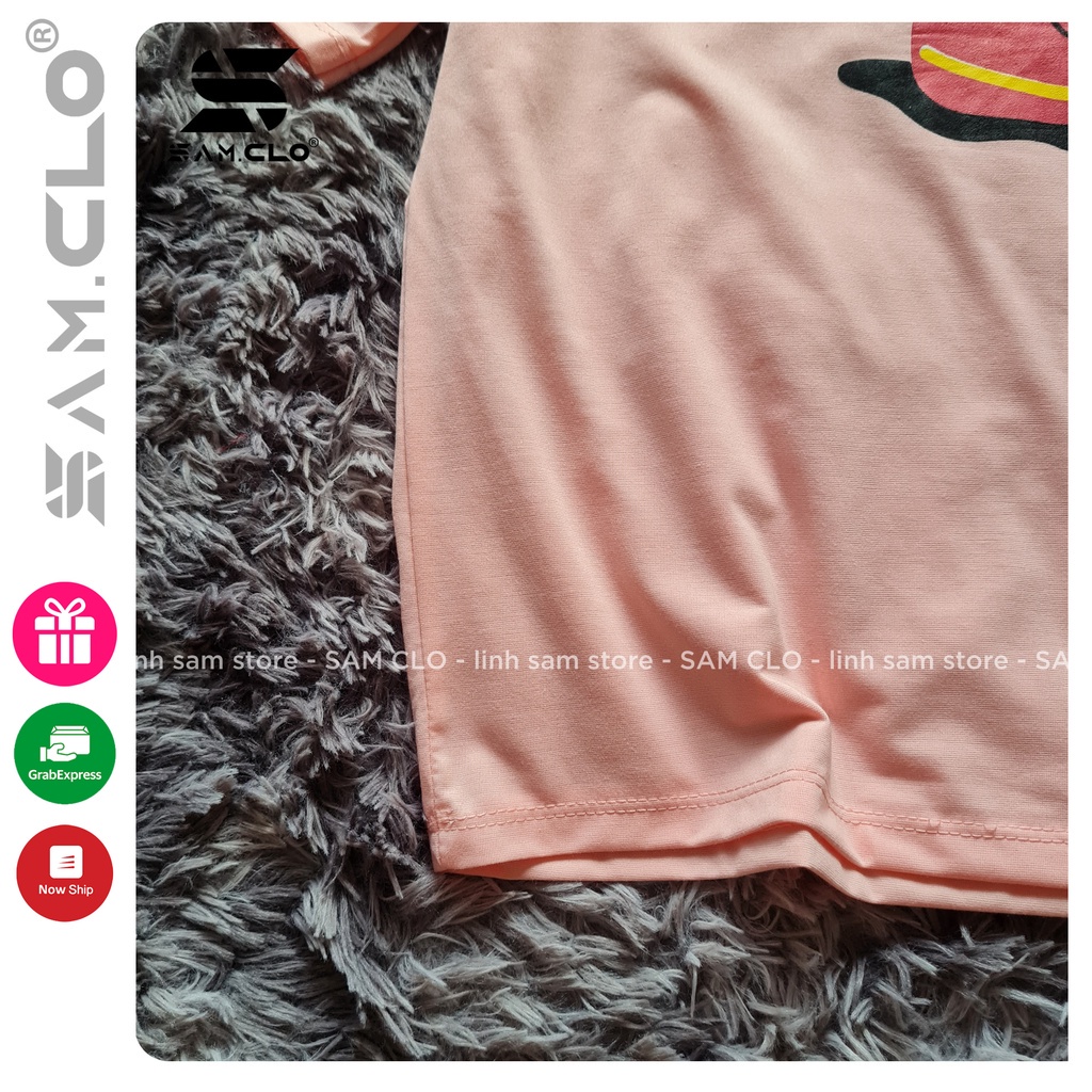 Áo thun tay lỡ nữ SAM CLO freesize phông form rộng dáng Unisex, mặc lớp, nhóm, cặp in chữ GOOD TASTE