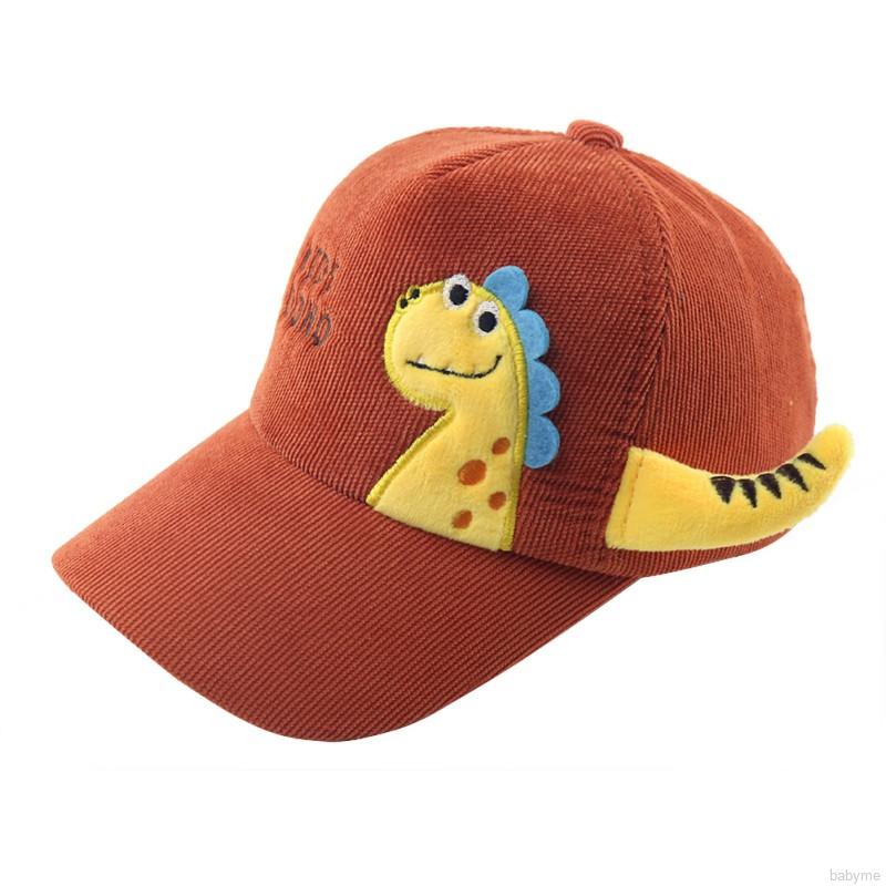 New Fashion Baseball Hat Kids Girl Boys Cartoon Dinosaur Wool Cap Children Hats