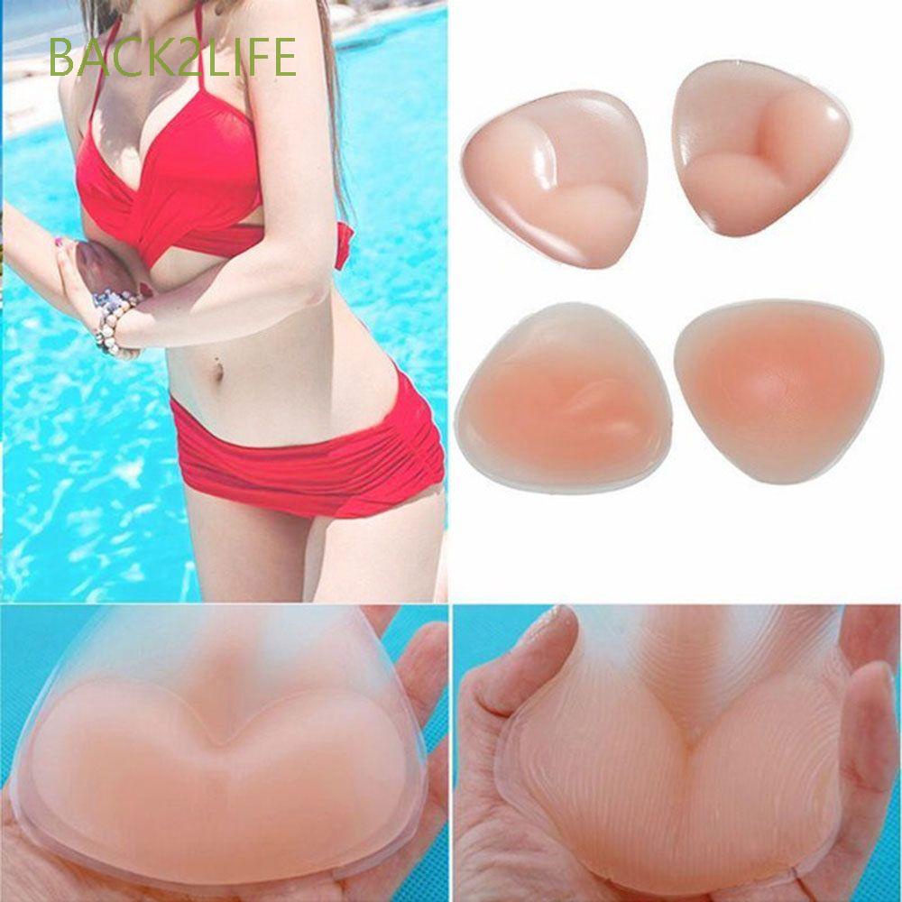 1 Cặp miếng đệm ngực tam giác bằng silicon 2 màu chất lượng cao cho nữ