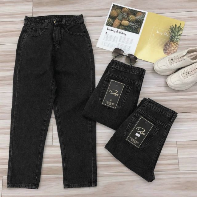 [Mã FAGREEN55 giảm tới 30K đơn 99K] [ Mã WASTRUN4 giảm 10% tối đa 30K đơn 99K] Quần Jean baggy nữ đen