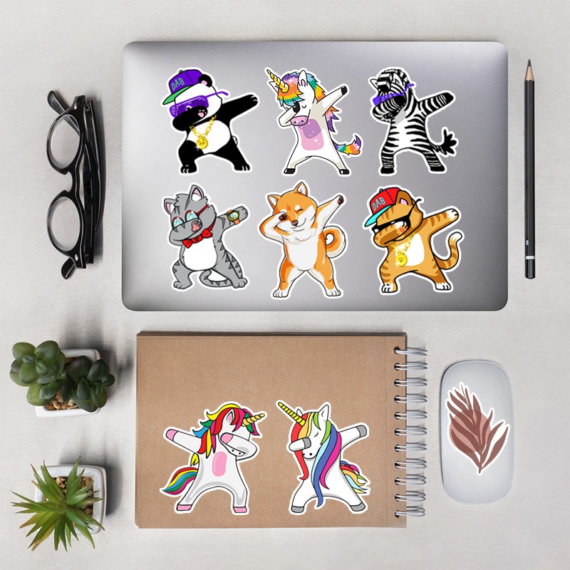 Sticker Điệu Nhảy Dabbing - Nhãn Dán Sticker Cắt Sẵn Dán Nón Bảo Hiểm Chống Nước Đa Dạng Hình