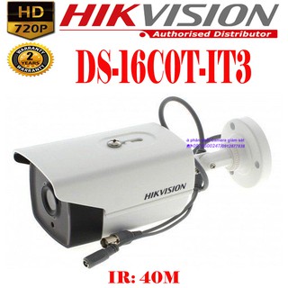 Camera giám sát Thân trụ hồng ngoại độ nét cao 720P HIKVISION DS-2CE16C0T-IT3