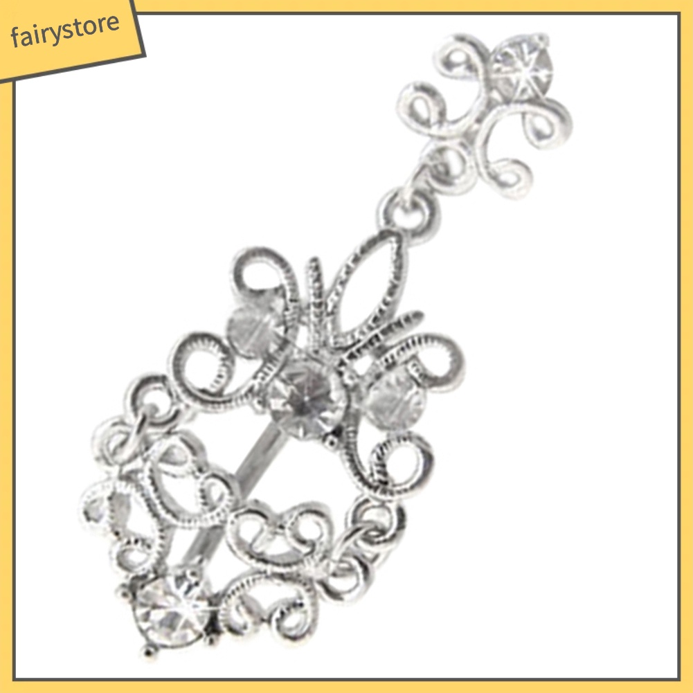 Khuyên Rốn Dạng Thanh Tạ Đính Đá Thời Trang Cho Nữ