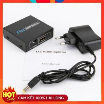 [Chính Hãng] Bộ chia HDMI 1 ra 2 – HDMI Splitter 1x2_Bộ chia HDMI Switch 1 ra 2 Full HD 1080 đen