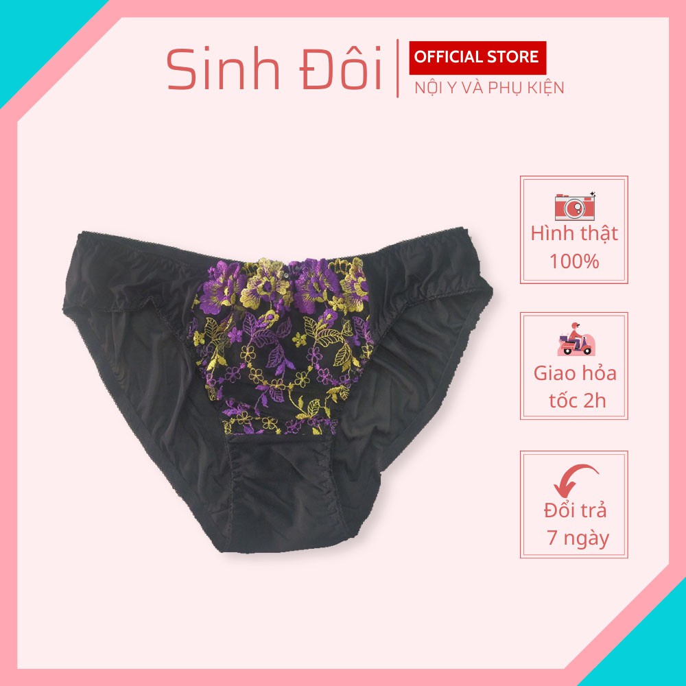 Quần lót ren sexy phối lưới cao cấp Beautiful 805 mềm mại xuyên thấu gợi cảm thoáng mát size từ 50kg-60kg