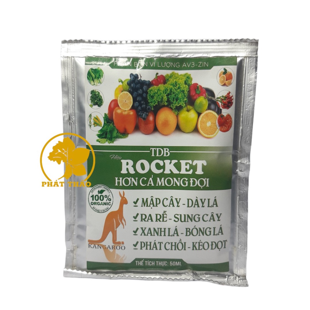 Phân bón vi lượng ROCKET 50ml-  hơn cả mong đợi Mập cây, dày lá