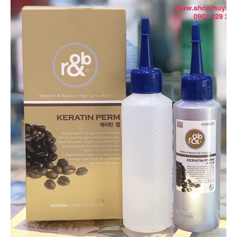 Thuốc uốn tóc cá nhân R&amp;B KERATIN (HƯƠNG CÀ PHÊ)