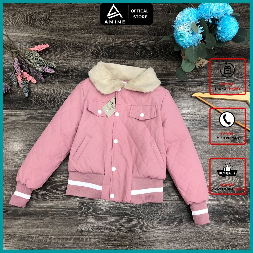 Áo phao nữ, Áo khoác lót lông nữ thời trang C74