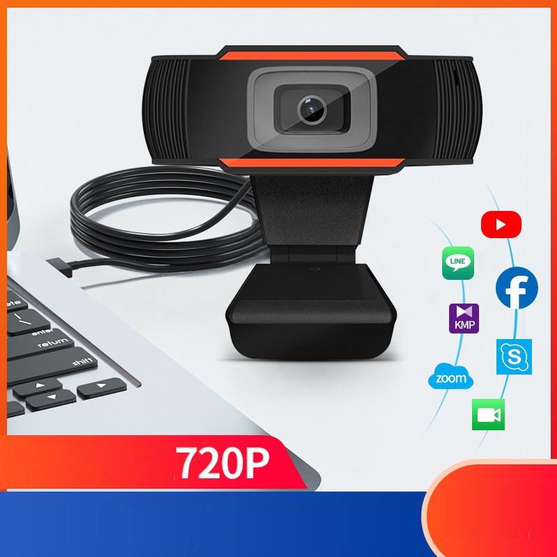 Webcam Máy Tính Hỗ Trợ Học Trực Tuyến - Webcam Kẹp 720P-1080 Màn Hình Tích Hợp Míc